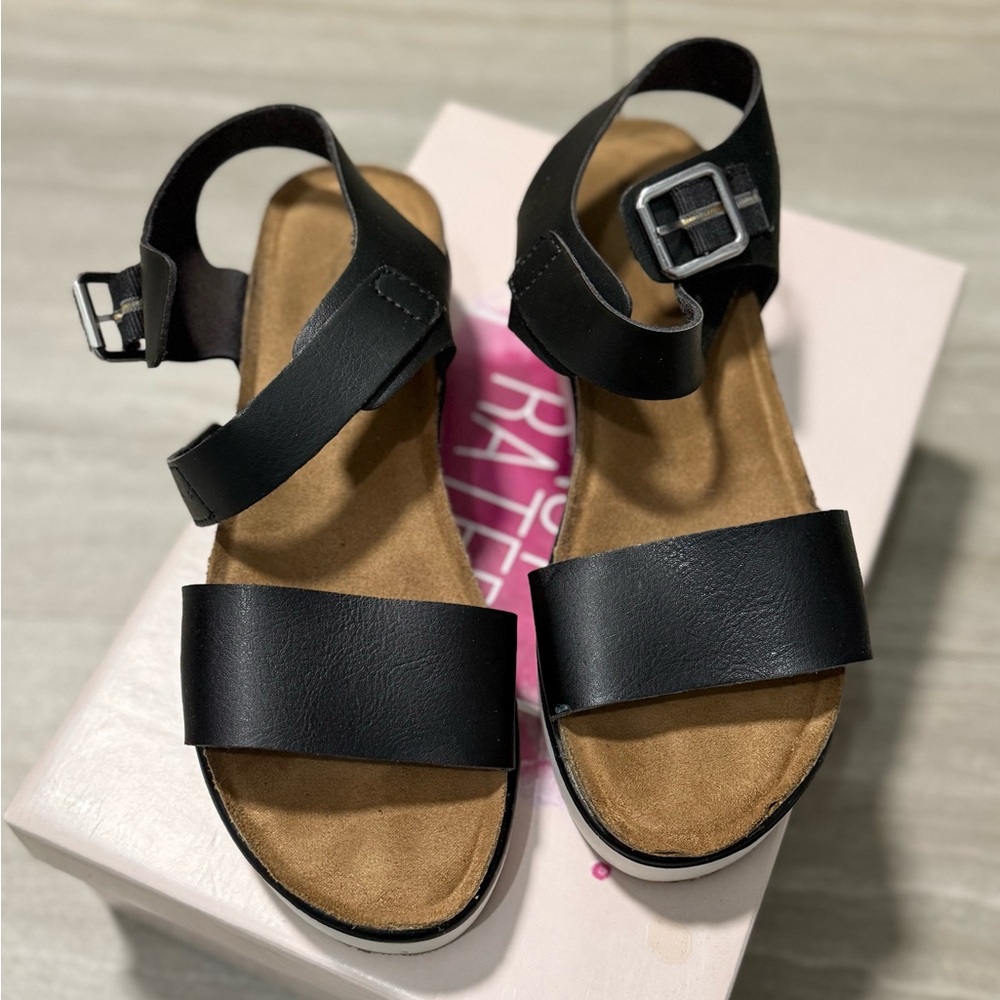 Not Rated Black and Brown Women's Sandals